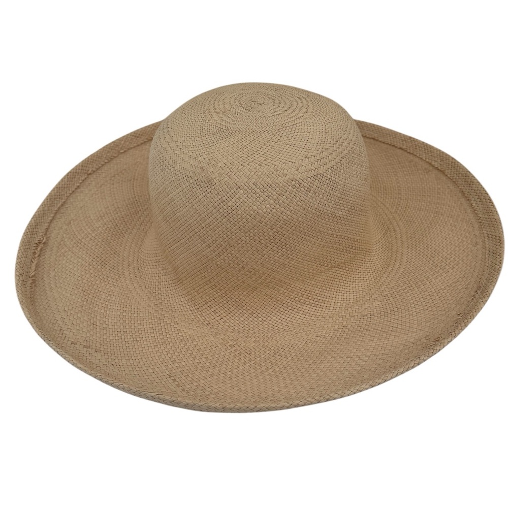 Macy's Wide-Brim Raffia Straw Sun Hat Natural Tan Color